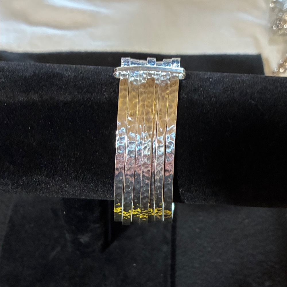 Elegant Sterling Silver Bangle Bracelet Set